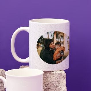 Circle Image Glitter Mug