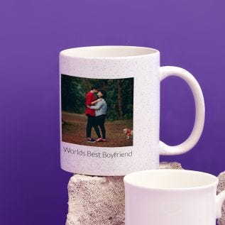 Double Square Image Glitter Mug