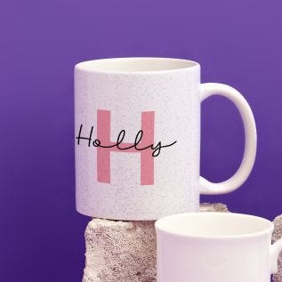 Initial & Name Glitter Mug	