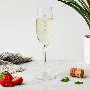 Personalised Engraved Champagne Flute (Name)
