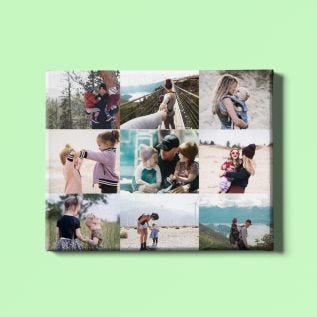 9 Image Collage Canvas (20x16")