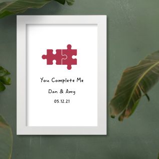 You Complete Me Harriet White Print and Frame