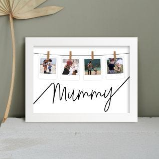 Mummy Hanging Photos Harriet White Print and Frame