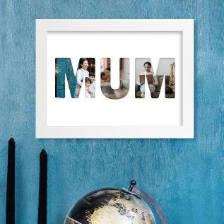 Mum Harriet White Print and Frame