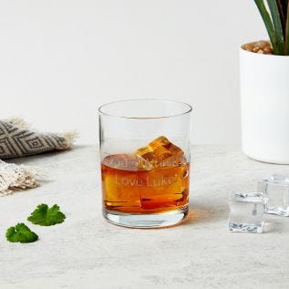 Personalised Engraved Whisky Glass - (Multi-Line)