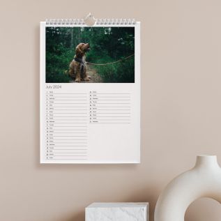 A4 Photo Calendar List Style