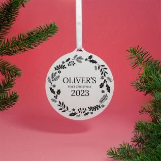 First Christmas Garland Bauble
