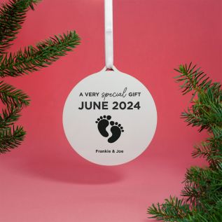 Baby Announcement Bauble