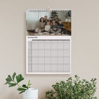 A4 Family Calendar - 6 People