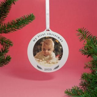 First Christmas Photo Bauble Decoration