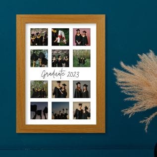 12 Image and Text Harriet Light Wood Print and Frame