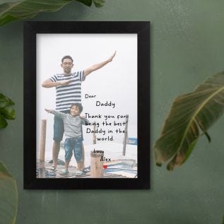 Dear Dad Harriet Black Print and Frame