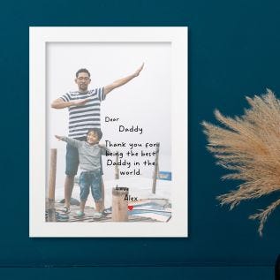 Dear Dad Harriet White Print and Frame