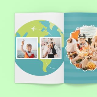 Hardcover Photo Book with Travel Theme