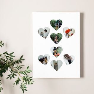 Heart Collage Canvas (20x30") 