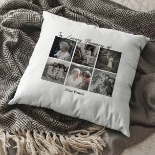 In Loving Memory Collage Cushion (16")