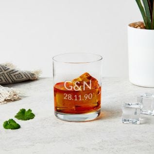 Personalised Engraved Whisky Glass (Initials)