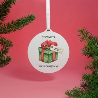 First Christmas Present Bauble