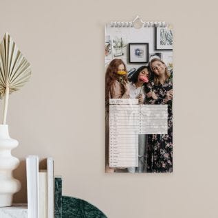 Slim List Photo Calendar