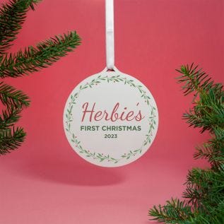 First Christmas Wreath Bauble