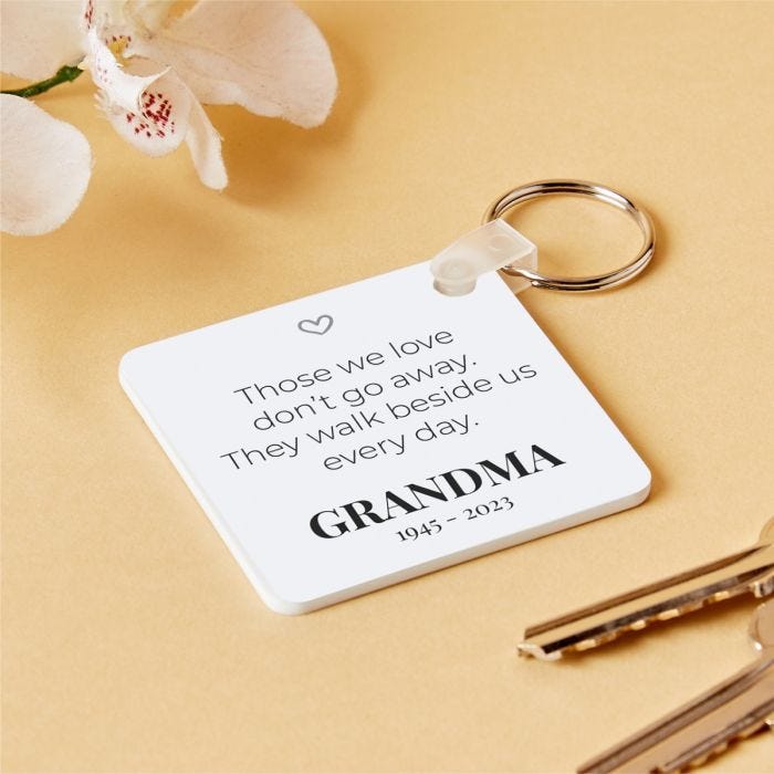 Memorial Quote Square Keyring Tesco Photo
