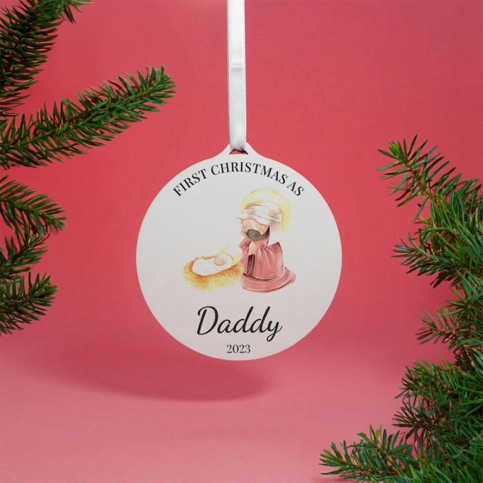 First christmas as daddy ornament clearance