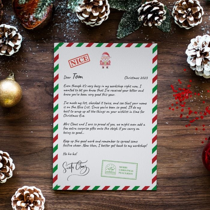 Letter From Santa Print Tesco Photo