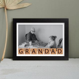 Grandad Letter Tile Print and Frame
