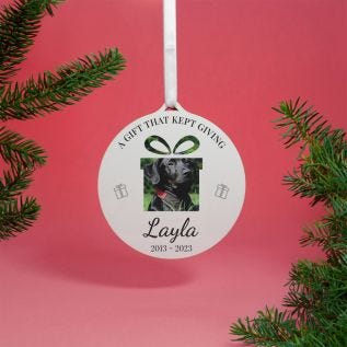 "Gift That Kept Giving" Memorial Photo Hanging Decoration