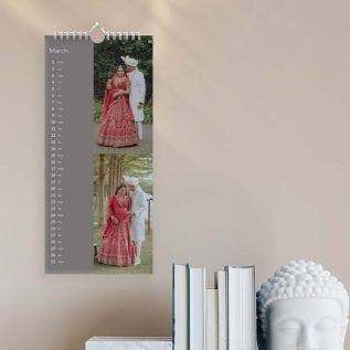 Slim Colour Collage Photo Calendar - Panoramic