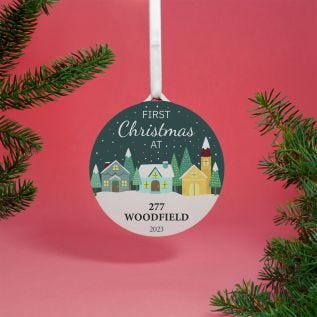 Snowy Street Bauble Decoration