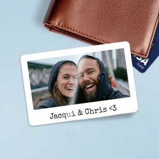 Image & Text Metal Photo Wallet Card