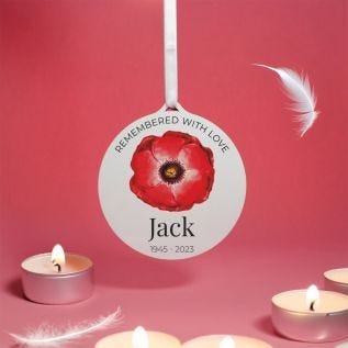 "Remembered With Love Memorial" Hanging Decoration