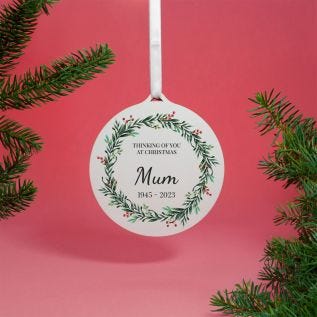 "Thinking of You" Memorial Bauble Decoration